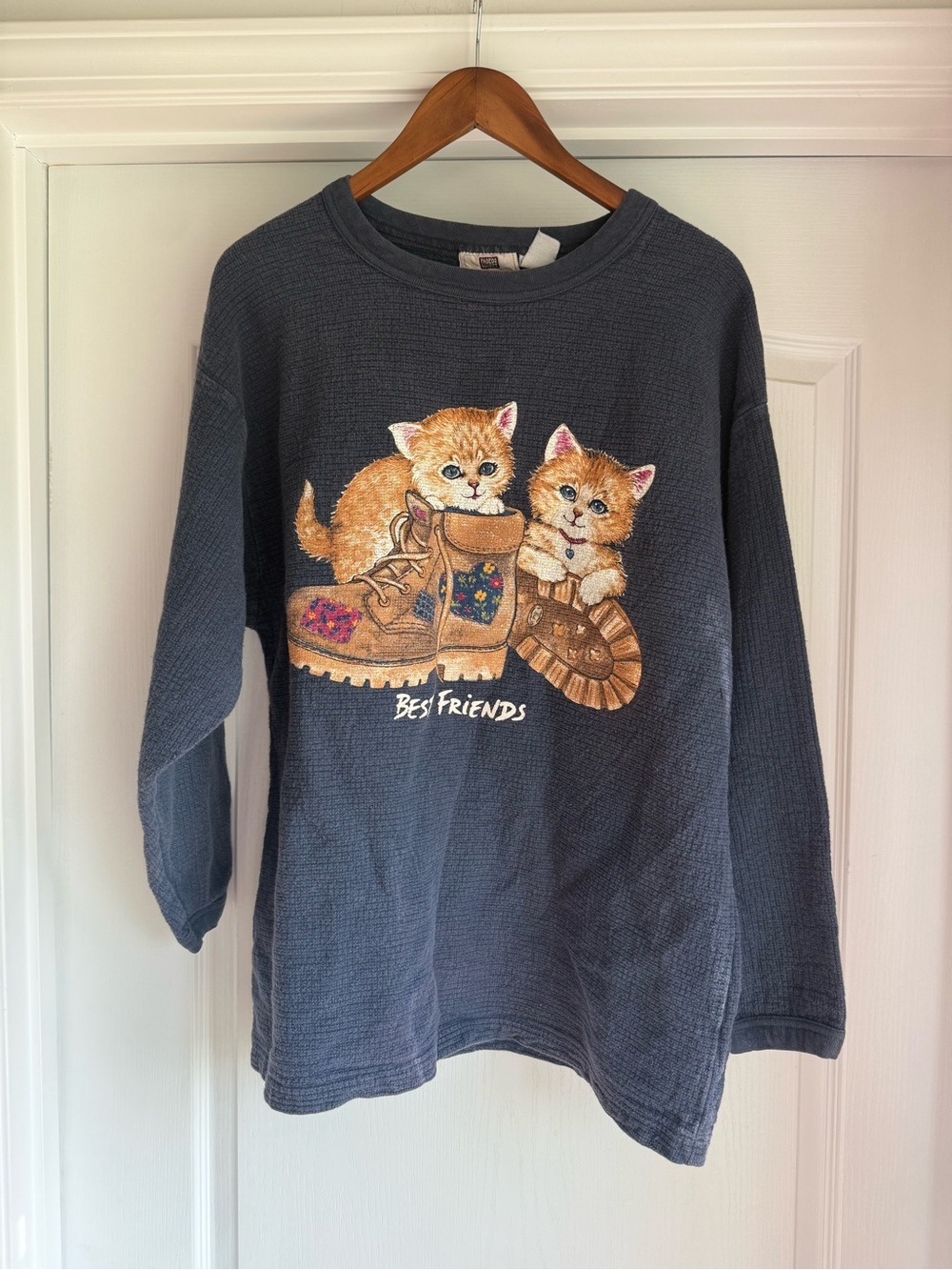 Vintage Faded Glory Navy Cat Women's Pullover
